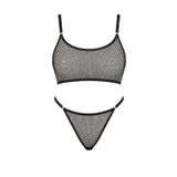 Siyah File Bralet ve Tanga Fantazi İç Giyim Takımı TM1477