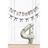 Siyah Fiyonk Konsept Banner ve Yaş Balonlu Doğum Günü Balon Seti - 4