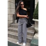 Siyah Fularlı Ekose Pantolon MG2734