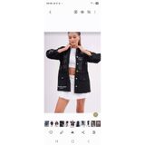 Siyah gabardin dantel detaylı gömlek ceket 4568909877