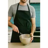 Siyah Gabardin Kumaş Mutfak Aşçı Önlüğü Master Chef