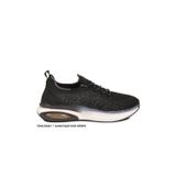 Siyah Geniş Kalıp Örme Hafızalı Taban Nefes Alan Kadın Yürüyüş ve Spor Ayakkabı Sneaker B264 Z