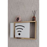 Siyah-gold 25x35x7 Cm Wifi Amblemli Duvara Asılabilir Sigorta Ve Modem-wifi Saklama Kutusu! Saklama Kutusu Beyaz
