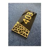 Siyah & Gold Pattern Seri Kendinden Yapışkanlı Kapı Numarası