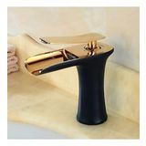 Siyah Gold Şelale Lavabo Bataryası