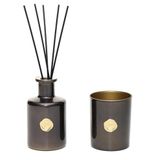 Siyah Golden Glow 200 ml Black Vanilya Oda Kokusu ve Mumluk Seti
