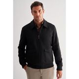 Siyah Gömlek Yaka Casual Slim Fit Esnek Mont 1007255122 - 48
