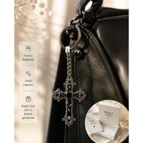 Siyah Gotik Haç Anahtarlık – Vintage Unisex Çanta Ve Anahtar Aksesuarı