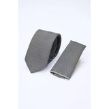 Siyah-Gri Desenli 7 Cm Kravat 1090260130