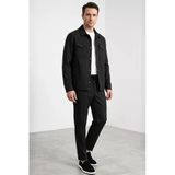 Siyah-Gri Erkek 6 Drop Slim Fit Esnek Beli Lastikli Spor Takım Elbise 1001260176