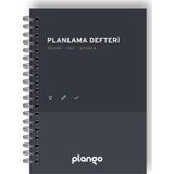 Siyah - Gri Günlük Planlayıcı Defter - Daily Planner - Ders Çalışma Planlayıcı Defteri - Planlama De
