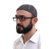 Siyah Gri Kışlık Çift Renk Kadife Namaz Takkesi