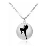Siyah Güç – Kick Boks Siyah Mineli Unisex Sporcu Kolyesi (60 Cm Zincirli)