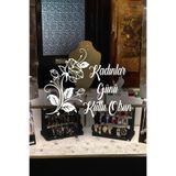 Siyah Gül ve 8 Mart Kadınlar Günü Kutlu Olsun Yazılı Cam Vitrin Sticker, 60 cm (Beyaz)