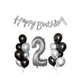 Siyah Gümüş Lateks Yaş Balon Seti, 2