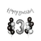 Siyah Gümüş Lateks Yaş Balon Seti, 3