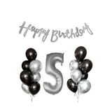 Siyah Gümüş Lateks Yaş Balon Seti, 5