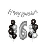 Siyah Gümüş Lateks Yaş Balon Seti, 6