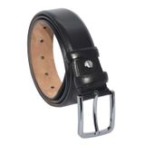 Siyah Hakiki Deri Düz Renk 3.5 Cm.lik Klasik Kemer - 200-düz