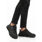 Siyah Hakiki Deri Erkek Casual Ayakkabı 24K500-1 M