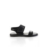 Siyah Hakiki Deri Kadın Sandalet K05666030603