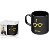 Siyah Harry Potter Temalı Kupa, Gözlük Tasarımı, Şık ve Kullanışlı Hediye Seçeneği - Seçenek 1