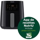 Siyah Hızlı Hava Fritözü HD9252/70, Sağlıklı ve Pratik Pişirme Aracı - Ahşap