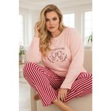 Siyah İnci Beden Polar Kışlık Waffle Örme Pijama Takım