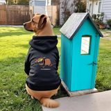 Siyah ISIRGAN Baskili ici polarli Köpek Kıyafeti Sweatshirt
