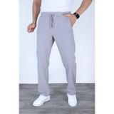 Siyah İz Erkek Gri Baggy Keten Mevsimlik Jogger Pantolon Geniş Kalıp Günlük Nefes Alan Casual Model