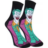 Siyah Joker Çizgili Tasarım Pamuklu Çorap - Siyah - Yeşil