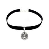 Siyah Kadife Kadın Aşk Düğümü Kazaziye Choker Tasma Kolye
