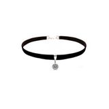 Siyah Kadife Kar Tanesi Kadın Choker Tasma Kolye BS2666