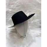 Siyah Kadife Kovboy Şapkası 30x25 cm