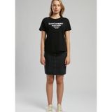 Siyah Kadın Bisiklet Yaka Basic Fit Baskılı T-Shirt 252 LCF 242004 BRIGHTON SİYAH
