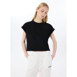 Siyah Kadın Düz T-Shirt D5SL-TST3599