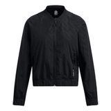 Siyah Kadın Fermuarlı Yaka Normal Kalıp Zip Ceket 1386346-001 UA Run Anywhere Jacket