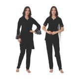 Siyah Kadın Hamile Lohusa Sabahlıklı Kısa Kollu Pijama Takımı, 3XL, TYC00785122515-19804IGP27193415