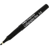 Siyah Kaligrafi Kalemi, 3.0 Mm, 12'li Set, Kaliteli ve Rahat Kullanım - Ahşap - Seçenek 1