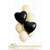 Siyah Kalp Deniz Kumu Balon Demeti