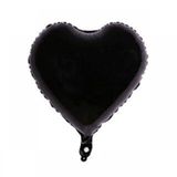Siyah Kalp Folyo Balon 18 inç (45 cm)