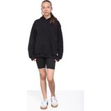 Siyah Kanguru Cepli Basic Şardonlu Kız Çocuk Kapüşonlu Sweatshirt 21207 - 10 - 11 Yaş