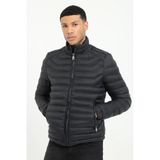 Siyah Kapitone Slim Fit Erkek Mont