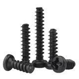 Siyah Karbon Çelik Tava Başlı Kendinden Vuran Vida(M2.6x14mm) | Siyah Karbon Çelik Phillips Tava Başlığı M1-M5, 2-30 mm: Sabitleme Görevleri İçin
