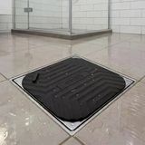 Siyah Kare Evye Gider Koku Önleyici Silikon Mat – Lavabo Süzgeç Haşere Engelleyici (5047)