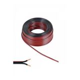Siyah Kars Kablo 2 X 0,75 Mm Bitişik Yassı Kordon Hoparlör Kablosu Siyah 10Metre