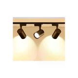 Siyah Kasa Günışığı 1 Metre Raylı 3'lü 30w Ray Spot Vitrin Mağaza Armatürü Gün Işığı