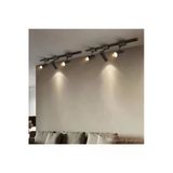Siyah Kasa Günışığı 6 Adet 30w Ray Spot Vitrin Armatürü 2 mt Raylı Spot Lamba