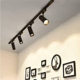 Siyah Kasa ve Günışığı 4 Adet 360 Derece Dönen LED Ray Spot Lamba 1 Metre Raylı Armatür - Antrasit