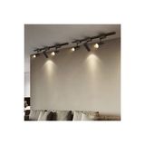 Siyah Kasa Ve Günışığı 6 Adet 360 Derece Dönen Led Ray Spot Lamba 2 Adet 1 mt Raylı Armatür